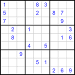 Судоку 9х9 #835 трудный