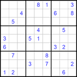 Судоку 9х9 #837 трудный