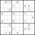 Судоку 9х9 #838 трудный