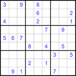 Судоку 9х9 #839 трудный
