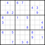 Судоку 9х9 #840 трудный