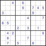 Судоку 9х9 #841 трудный