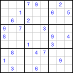 Судоку 9х9 #844 трудный