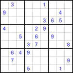 Судоку 9х9 #845 трудный