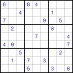 Судоку 9х9 #846 трудный