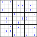 Судоку 9х9 #847 трудный