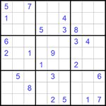 Судоку 9х9 #848 трудный