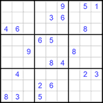 Судоку 9х9 #850 трудный