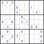 Судоку 9х9 #726 очень трудный