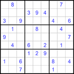 Судоку 9х9 #727 очень трудный