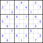 Судоку 9х9 #730 очень трудный