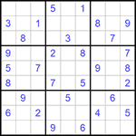 Судоку 9х9 #731 очень трудный