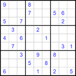 Судоку 9х9 #733 очень трудный