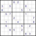 Судоку 9х9 #734 очень трудный