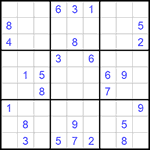 Судоку 9х9 #737 очень трудный