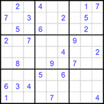 Судоку 9х9 #741 очень трудный