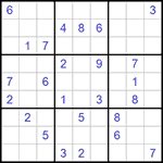 Судоку 9х9 #745 очень трудный