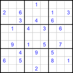 Судоку 9х9 #746 очень трудный