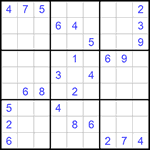 Судоку 9х9 #750 очень трудный