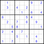 Судоку 9х9 #751 очень трудный