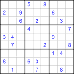 Судоку 9х9 #752 очень трудный