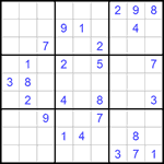 Судоку 9х9 #753 очень трудный