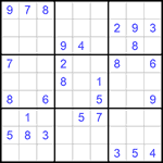 Судоку 9х9 #756 очень трудный