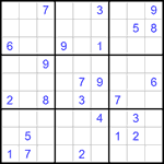 Судоку 9х9 #757 очень трудный
