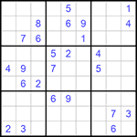 Судоку 9х9 #758 очень трудный