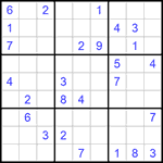 Судоку 9х9 #760 очень трудный