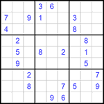 Судоку 9х9 #761 очень трудный