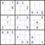 Судоку 9х9 #764 очень трудный