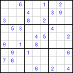 Судоку 9х9 #766 очень трудный