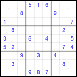 Судоку 9х9 #771 очень трудный