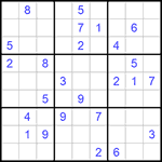 Судоку 9х9 #772 очень трудный