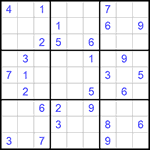 Судоку 9х9 #780 очень трудный