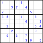 Судоку 9х9 #781 очень трудный