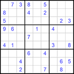 Судоку 9х9 #782 очень трудный