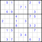 Судоку 9х9 #784 очень трудный