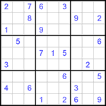 Судоку 9х9 #787 очень трудный