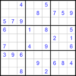 Судоку 9х9 #789 очень трудный