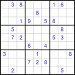 Судоку 9х9 #790 очень трудный