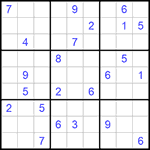 Судоку 9х9 #791 очень трудный