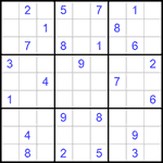 Судоку 9х9 #796 очень трудный