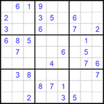 Судоку 9х9 #797 очень трудный