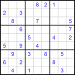 Судоку 9х9 #801 очень трудный
