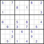 Судоку 9х9 #802 очень трудный