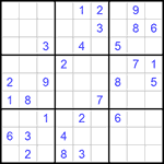 Судоку 9х9 #803 очень трудный