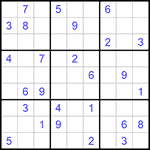 Судоку 9х9 #804 очень трудный