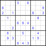 Судоку 9х9 #806 очень трудный